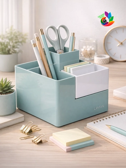Ruchkalar, qalamlar va o'quv qurollari uchun stendli organayzer, Deli Pen Holder Z072 - 