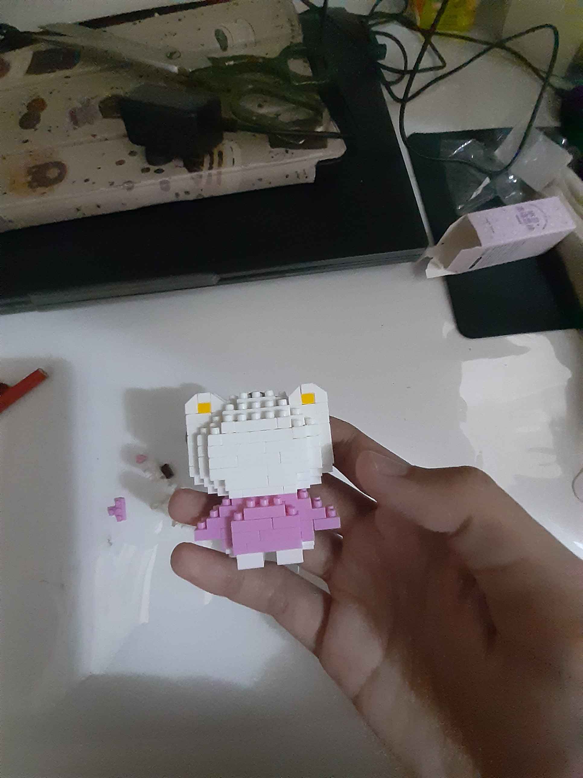 Конструктор 3D блочный, мини лего, игрушка головоломка для детей и взрослых фигурки желтый