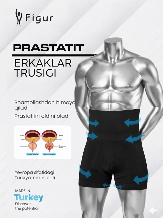 Figur erkaklar uchun prostatitga qarshi trusik – siquvchi va qulay