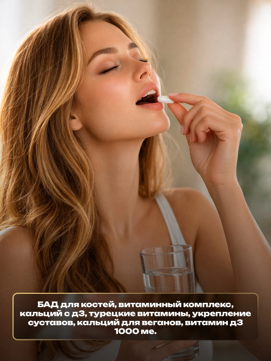 Solyvia Kalsiy Sitrat + Vitamin D3 — 100 tabletka, suyak va tishlar mustahkamligi uchun