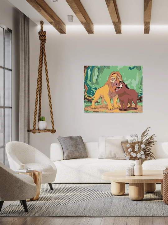 Raqamlar bo'yicha rasm chizish ARTERY "Multfilmlar", 40×50 sm, xolstga bo'yaladigan rasm