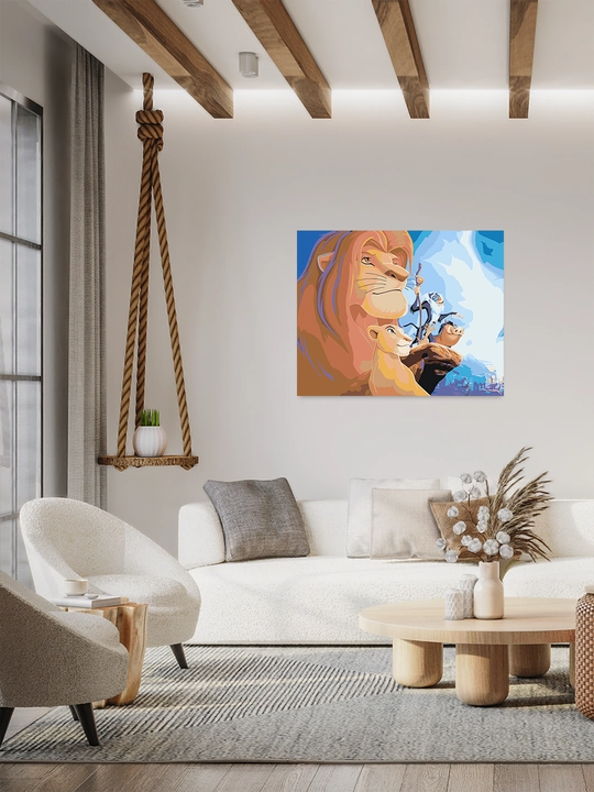 Raqamlar bo'yicha rasm chizish ARTERY "Multfilmlar", 40×50 sm, xolstga bo'yaladigan rasm