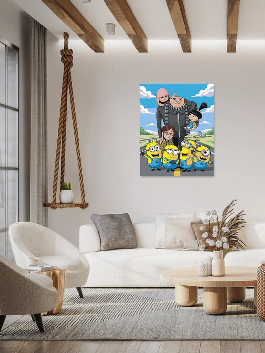 Raqamlar bo'yicha rasm chizish ARTERY "Multfilmlar", 40×50 sm, xolstga bo'yaladigan rasm