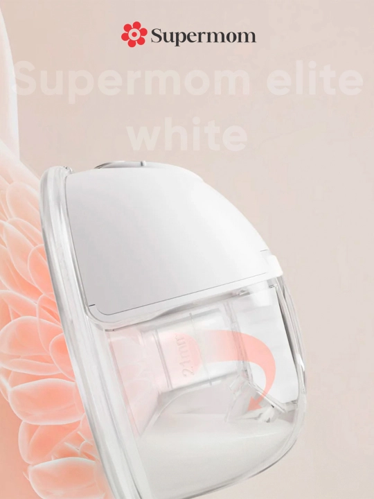 Ko‘krak suti so'gish moslamasi, elektron, Supermom Elite White