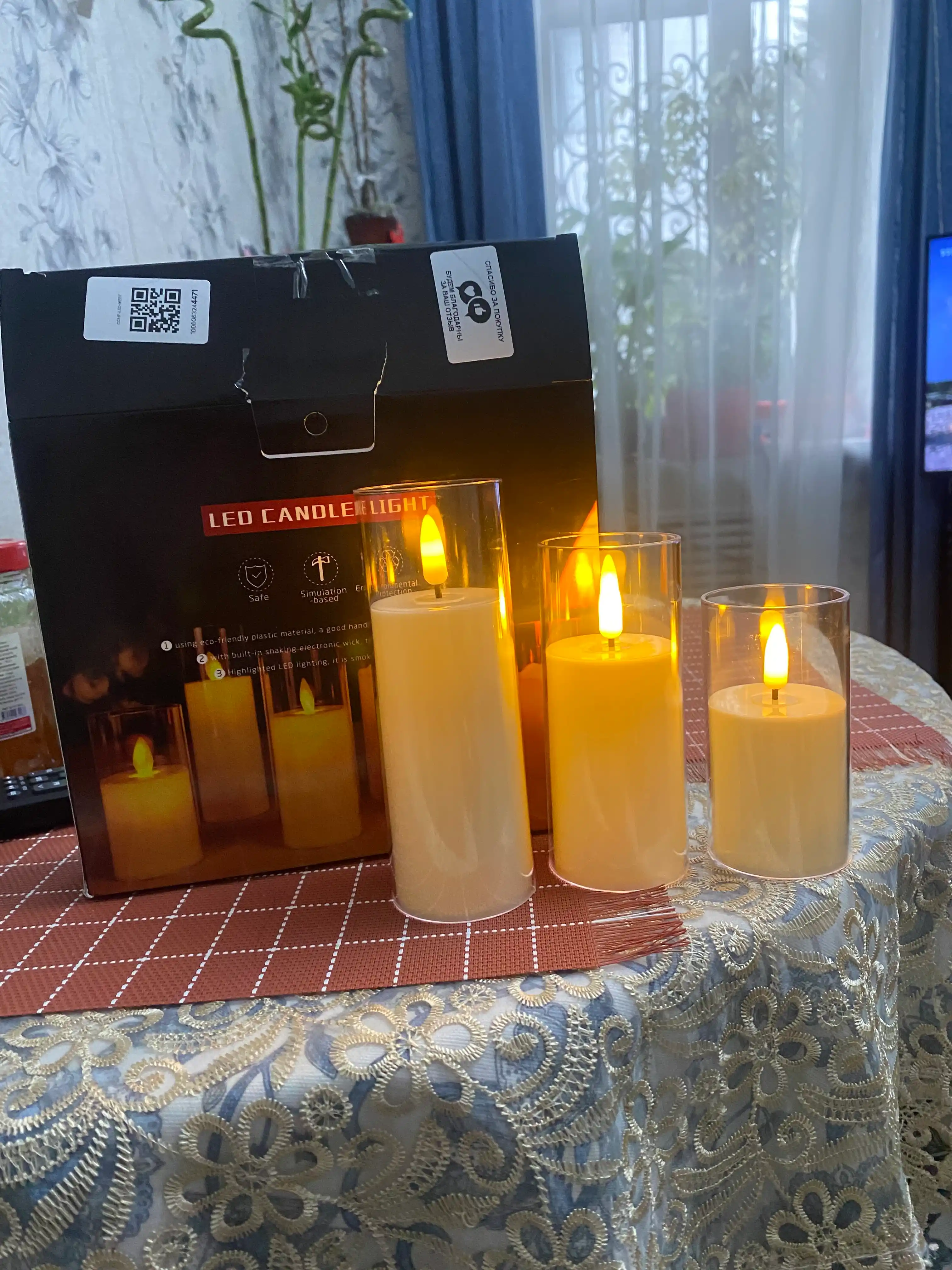 Batareyali yorug‘lik diodli shamlar