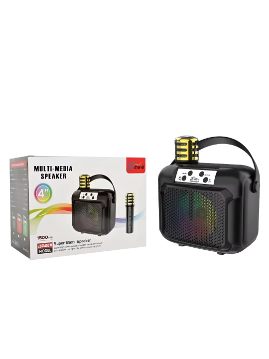 ZQS-1490W: Portativ bluetooth kolonka va simli mikrofon - 