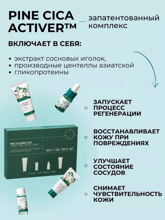 Мини-набор для ухода за кожей Round Lab (Trial Kit)