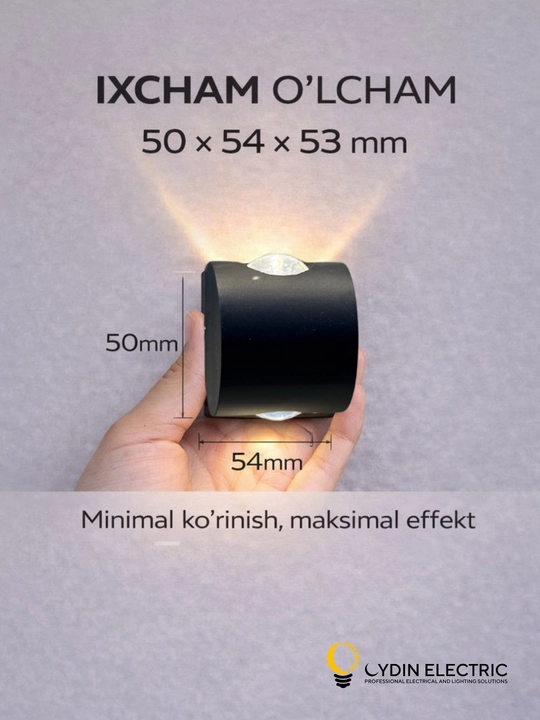 LED, devor, chiroq, dekor,, Milan 053, 3000K, IP65, Ichki va tashqi devor uchun