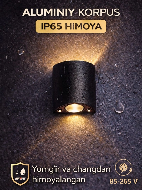 LED, devor, chiroq, dekor,, Milan 053, 3000K, IP65, Ichki va tashqi devor uchun