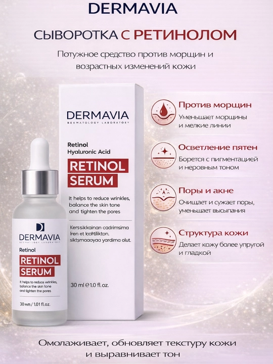Retinol Serum — для гладкой, сияющей и упругой кожи - 