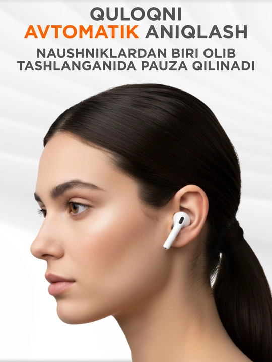 iPhone va Android uchun Pods 3 Premium simsiz minigarnituralari, changyutgichsiz, g'ilof bilan birga