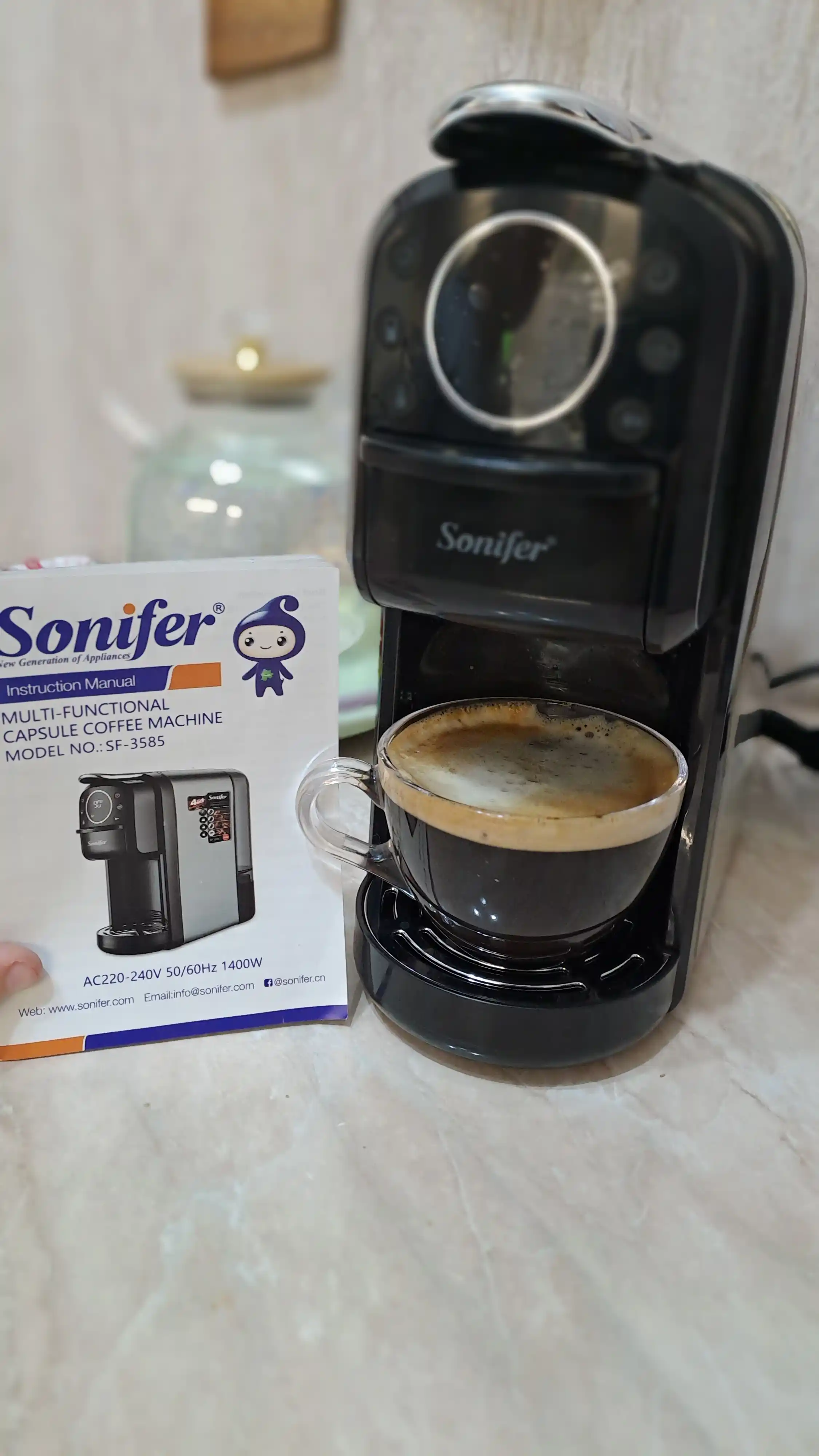 Многофункциональная капсульная кофемашина Sonifer 4 в 1, 20 бар, 1400 Вт