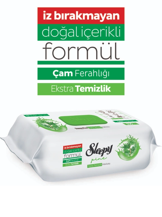 Sleepy xushbo‘y hidli sirkali nam salfetkalar, tozalash uchun nam salfetkalar, 100 dona
