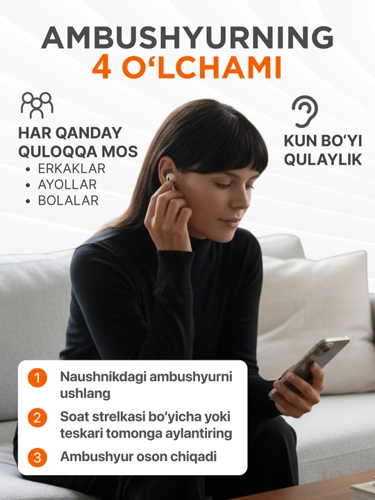 Simsiz quloqchinlar Pro 2 Premium, iPhone va Android uchun sensorli naushnik. ShopLand
