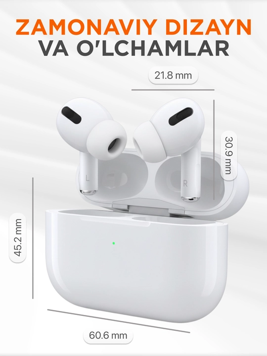 Simsiz quloqchinlar Pro 2 Premium, iPhone va Android uchun sensorli naushnik. ShopLand