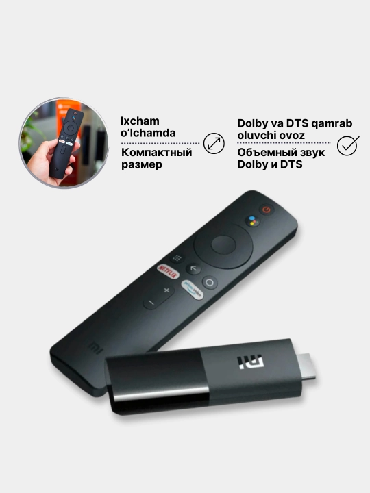 Mi TV Stick pristavkasi, televizoringizni Smart TVga aylantiring