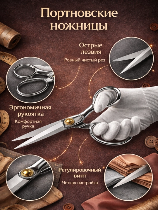 Tikuvchilar qaychisi professional tikuv mato bichish uchun 22 sm (8)