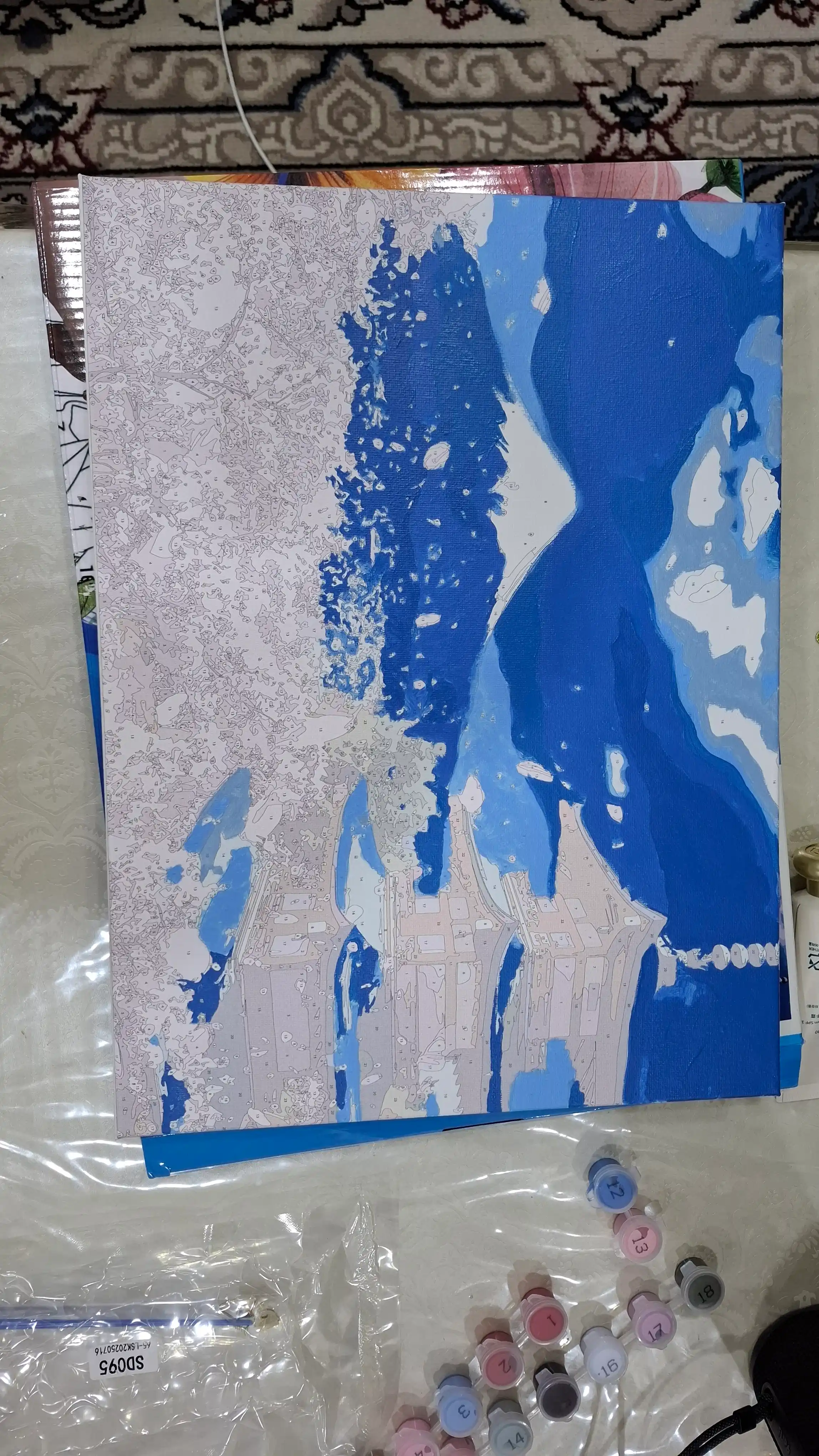 Raqamlar bo'yicha rasm Skystore Tabiat, asosli ramkaga tortilgan, 30x40 sm