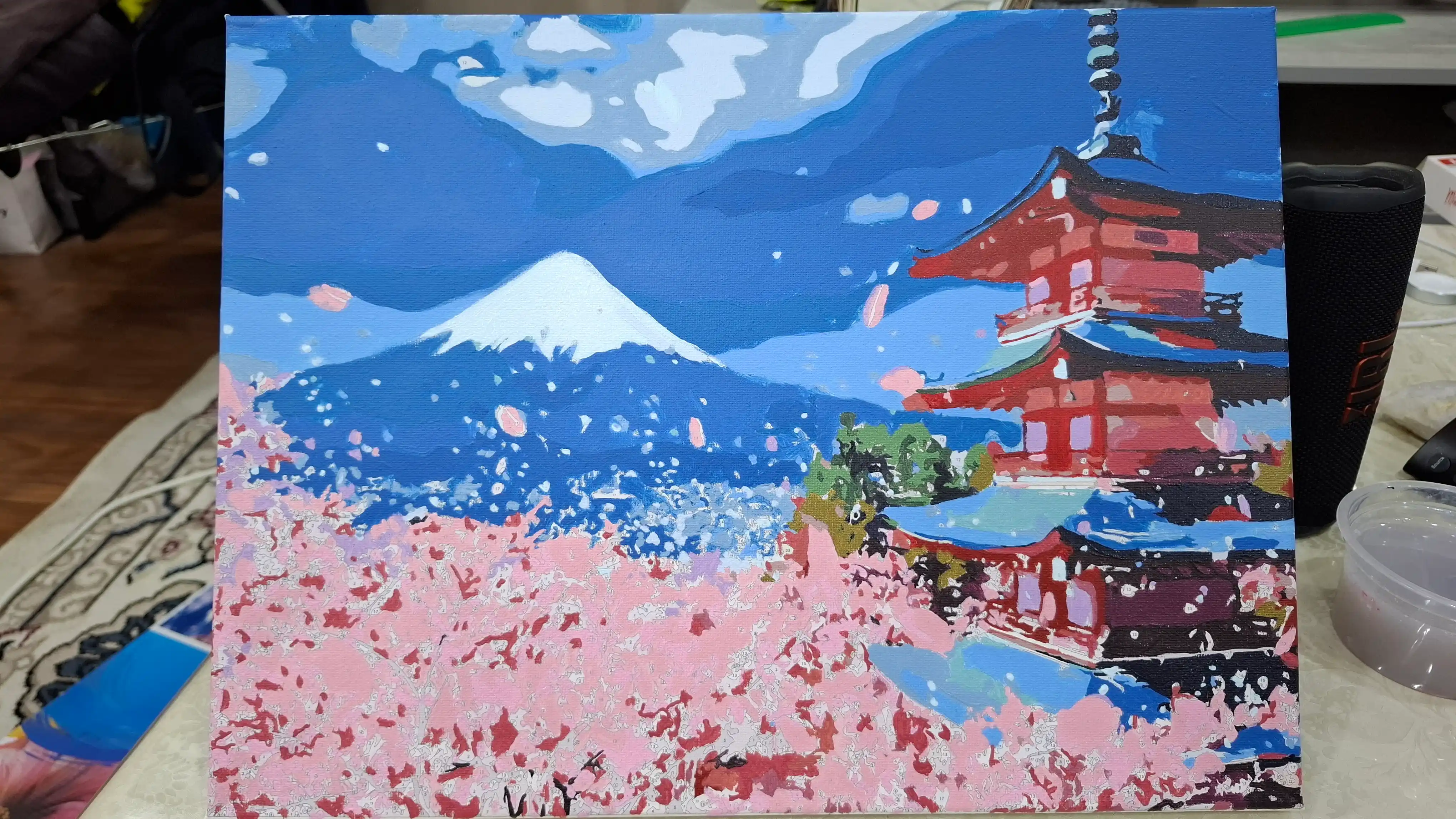 Raqamlar bo'yicha rasm Skystore Tabiat, asosli ramkaga tortilgan, 30x40 sm