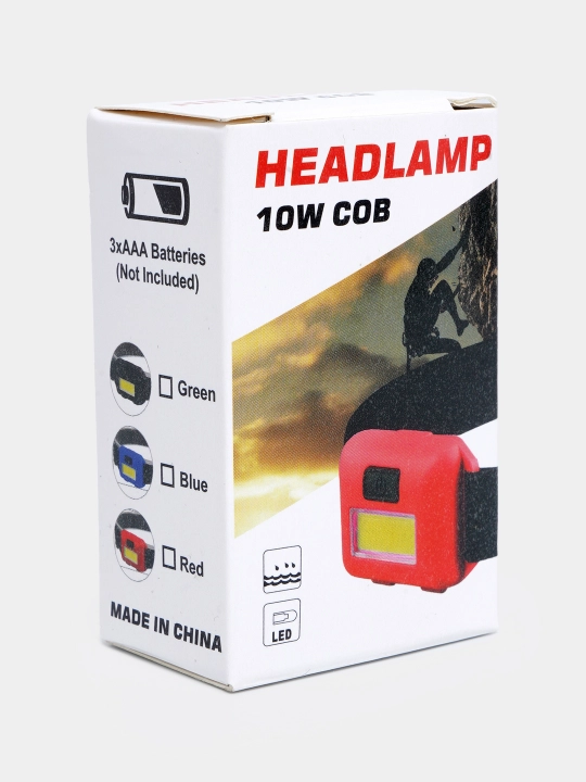 Походный туристический налобный фонарь на батарейках HeadLamp 
