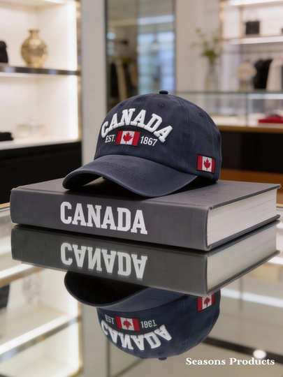 Canada unisex кепка – для мужчин и женщин, 100% хлопок и джинса, весна-лето — MAKTAAB-POLO27-ТЕМНСИН
