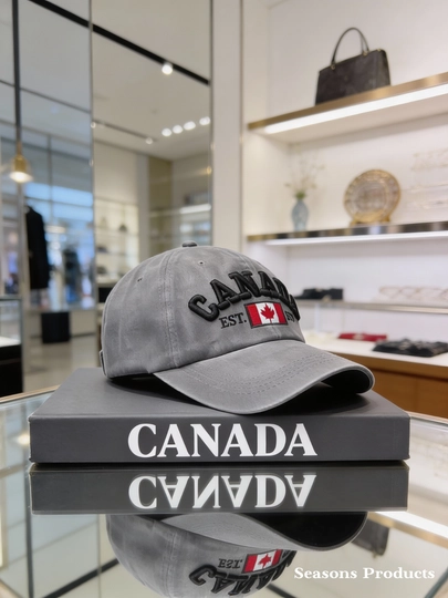Canada unisex кепка – для мужчин и женщин, 100% хлопок и джинса, весна-лето — MAKTAAB-POLO27-ХРОМ
