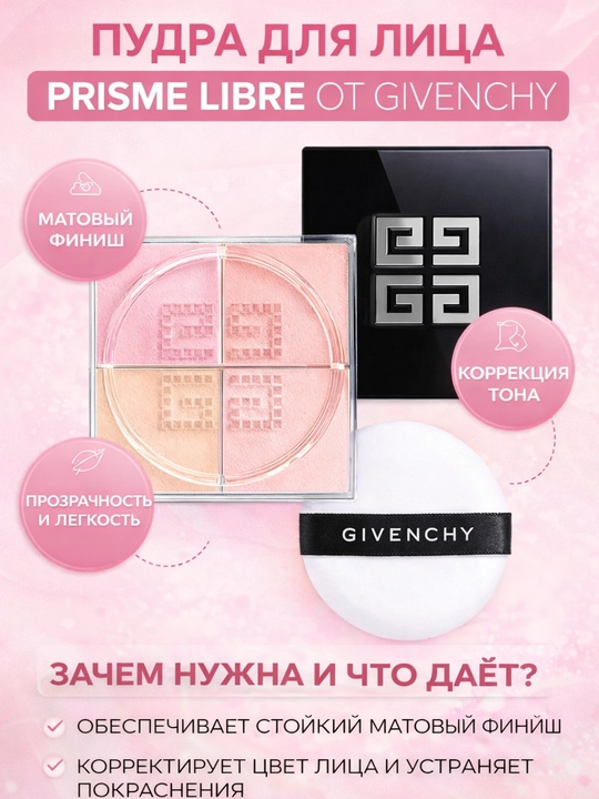 Прессованная пудра для лица Givench Prisme Libre для женщин - 