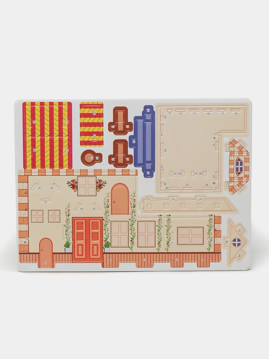O'yinchoqlar 3D Puzzle uycha–bolalar uchun, konstruktordan yig‘iladigan karton maket