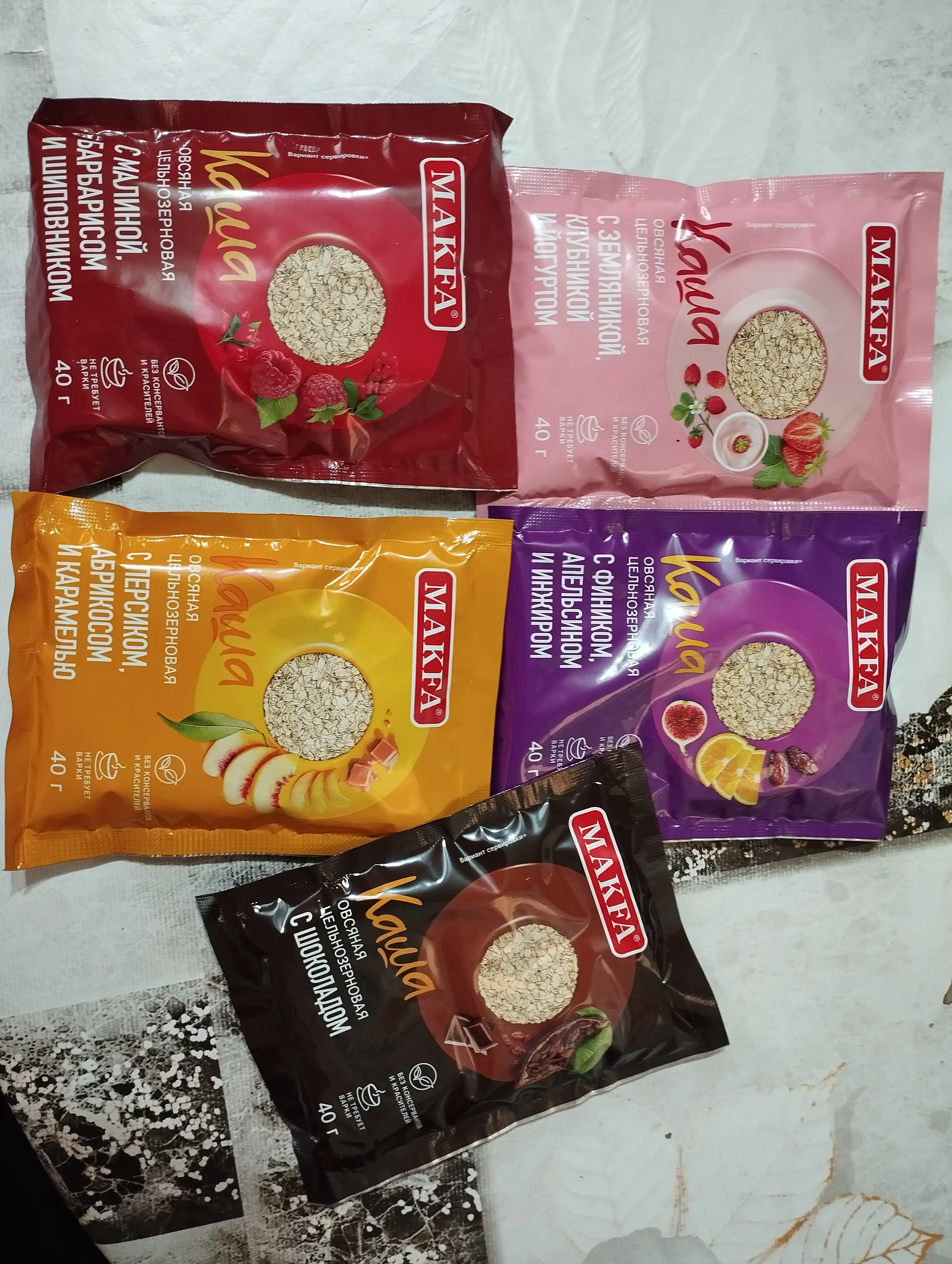 Suli bo'tqa MAFKA Assorti, 40 g * 5 dona