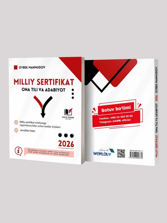 Milliy sertifikat. Ona tili va adabiyot 2026. Testlar to‘plami