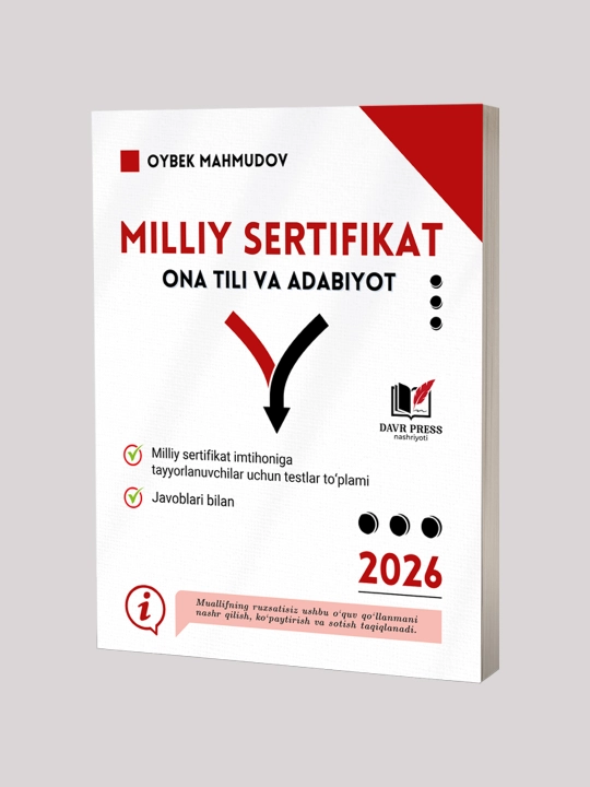 Milliy sertifikat. Ona tili va adabiyot 2026. Testlar to‘plami - 