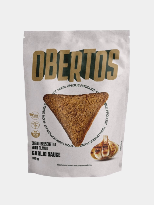 Obertos bug‘doy-jo‘xori g‘renklari sarimsoq sousi ta’mi bilan 100 g