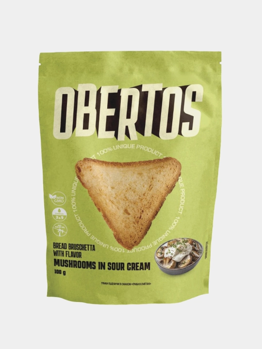 Obertos bug‘doy g‘renklari smetana va qo‘ziqorin ta’mi bilan 100 g