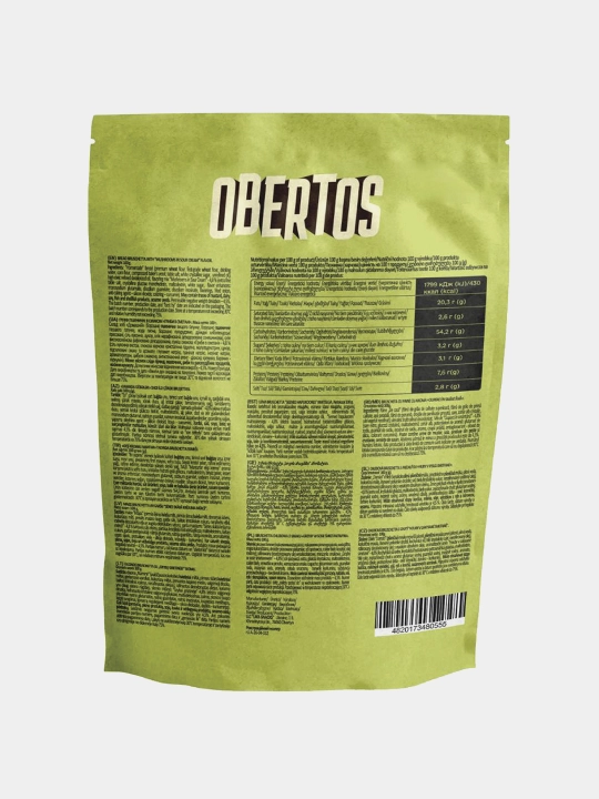 Obertos bug‘doy g‘renklari smetana va qo‘ziqorin ta’mi bilan 100 g
