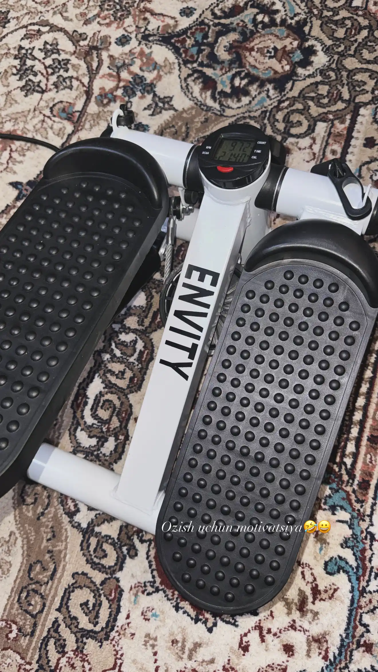 Степпер ENVITY E153 тренажёр для дома с эспандерами — тренажёр для ног, ягодиц и похудения