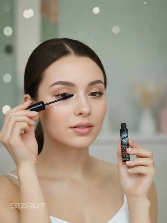 Водостойкая тушь для ресниц Mascara, черная, удлиняющая и придающая объем