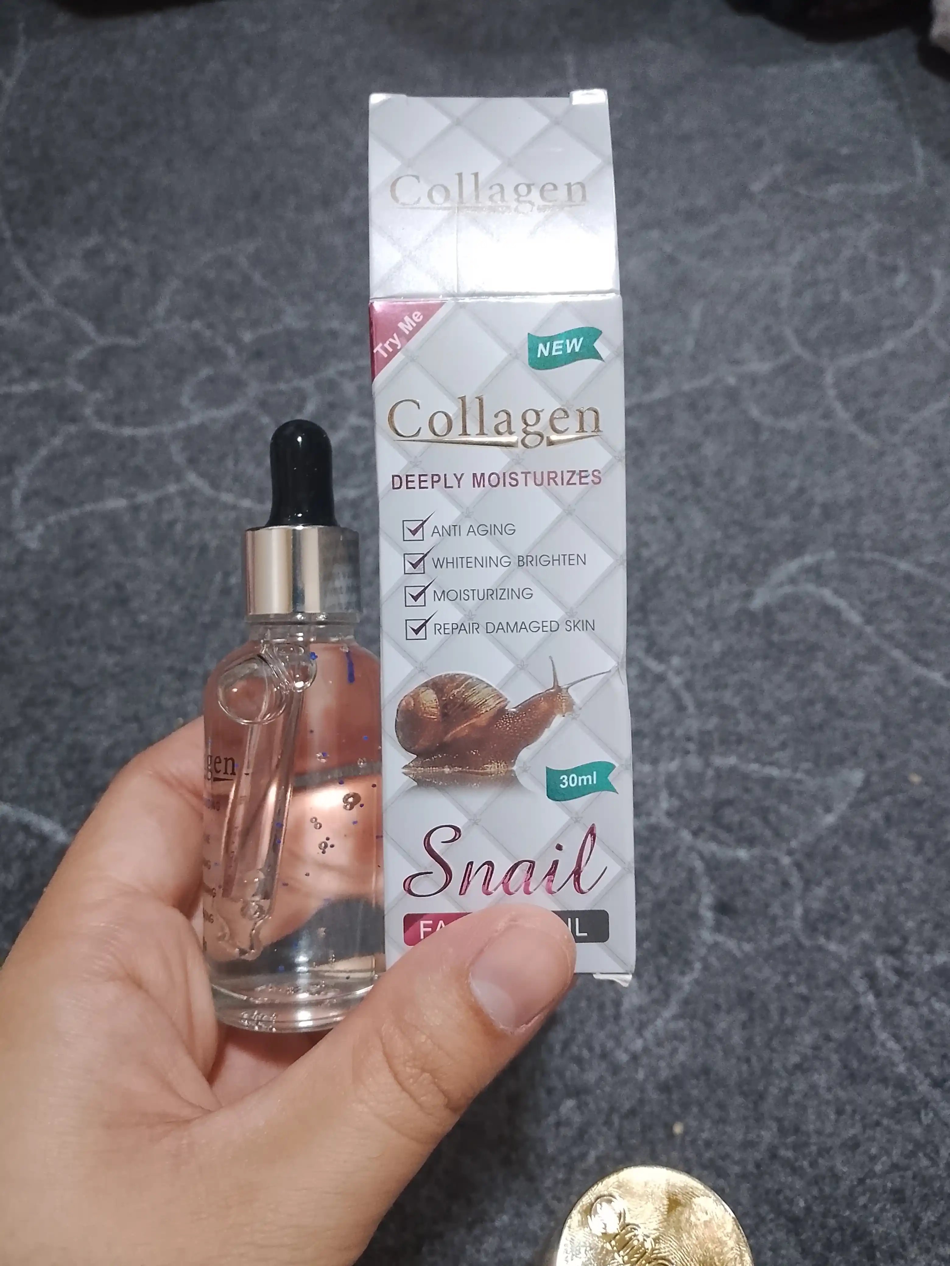 Collagen baza makiyaj uchun, bo'yanish asosi, qarishga qarshi vosita, Collagen Snail, 30 g