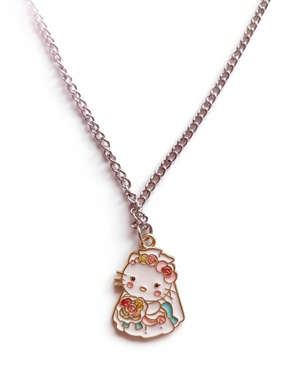 Ожерелье для девушек Hello Kitty — ГЕНШИН-176-БЕЛЫЙ