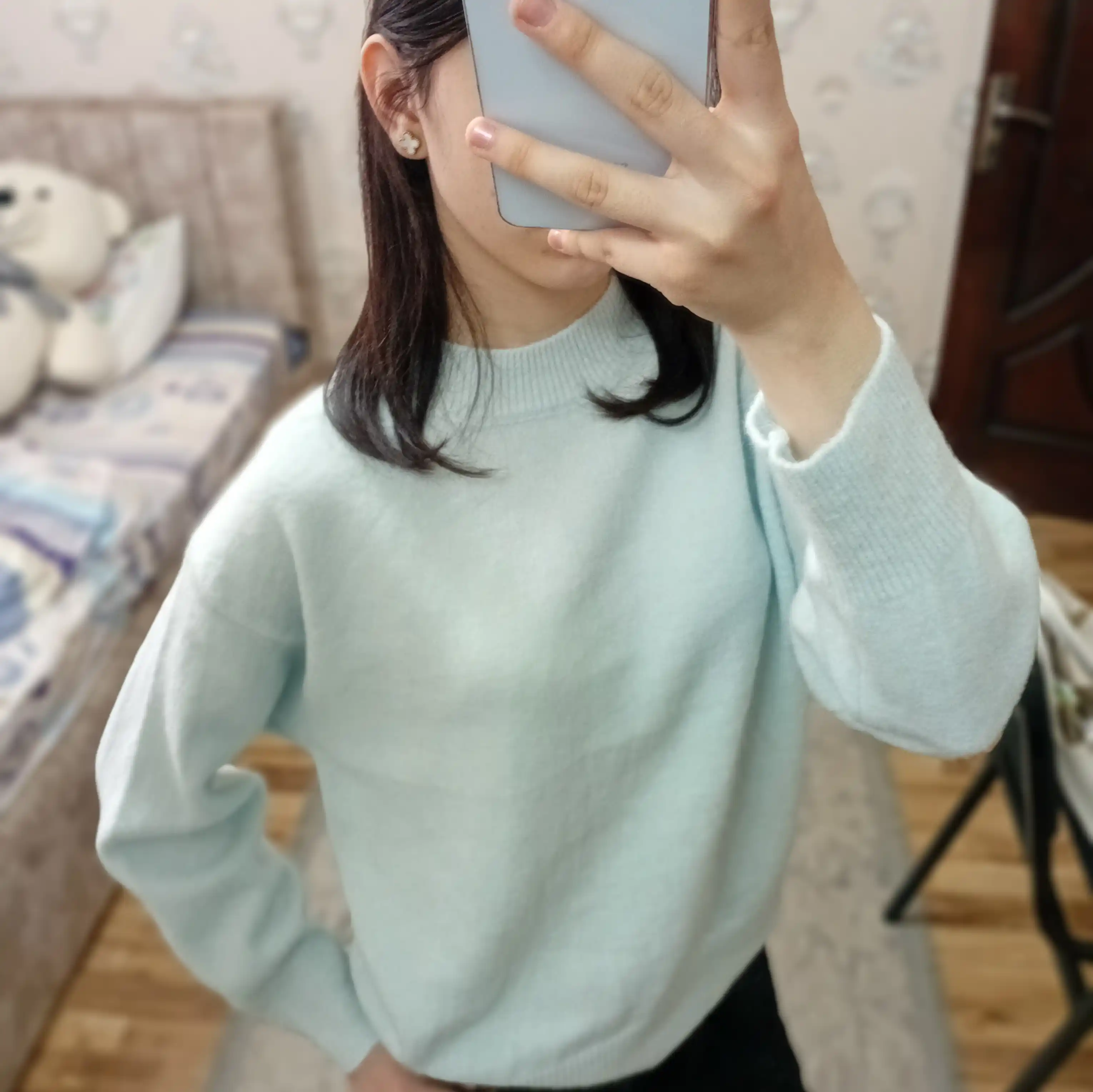 Svitеr ayollar uchun toqilgan ELLY FASHION oversize, iliq