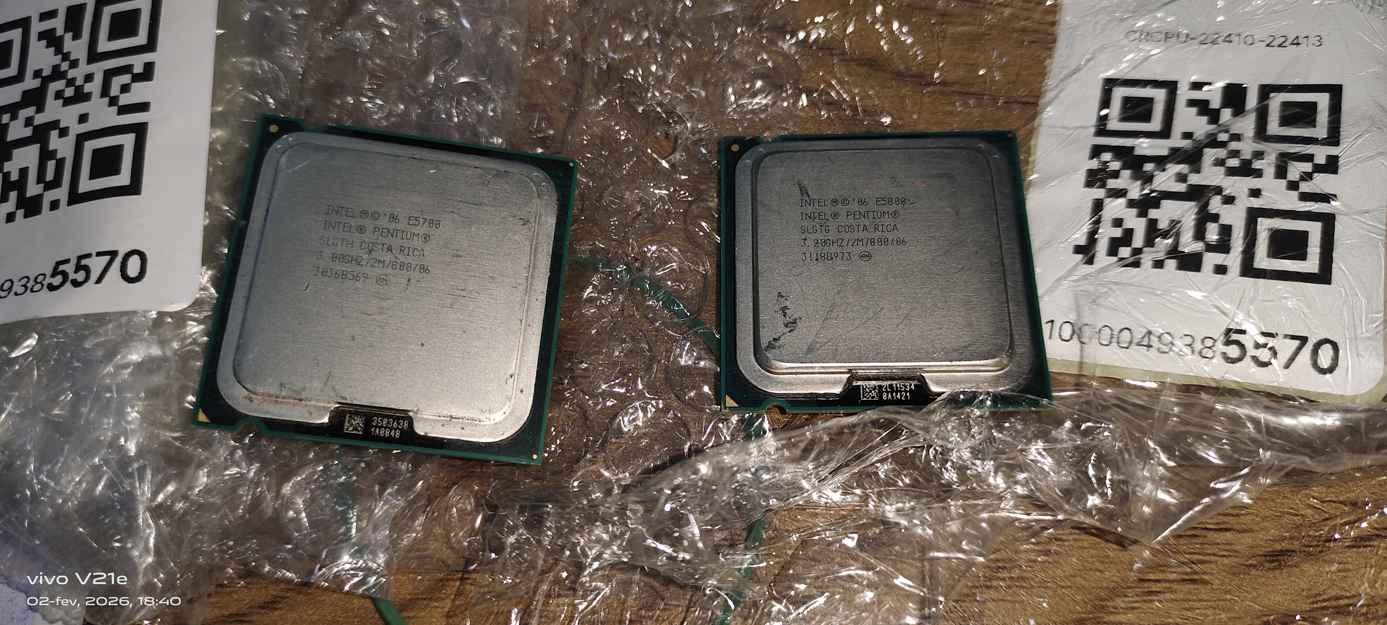 Prosessor Intel Pentium (E5400, E5500, E5700, E5800, E6300)