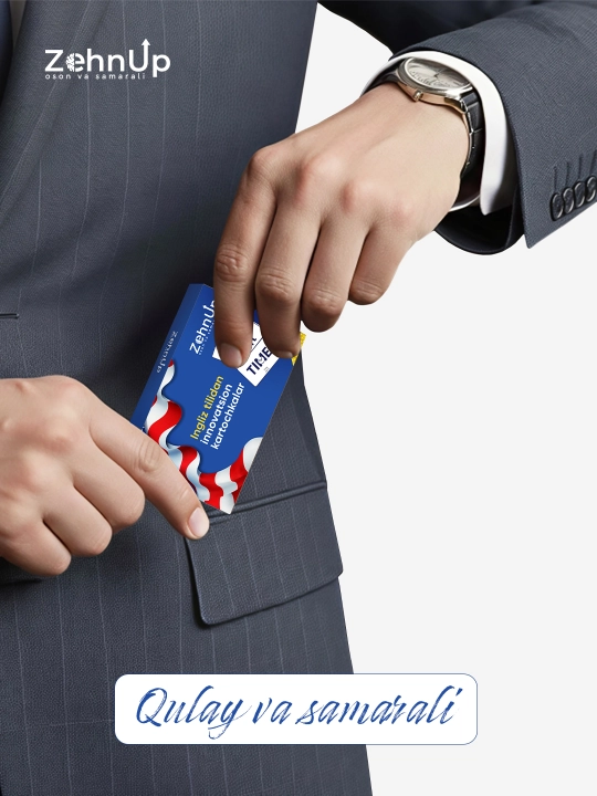 ZehnUP: Ingliz tili so‘zlarini yodlash uchun innovatsion flashcards, 1-qism