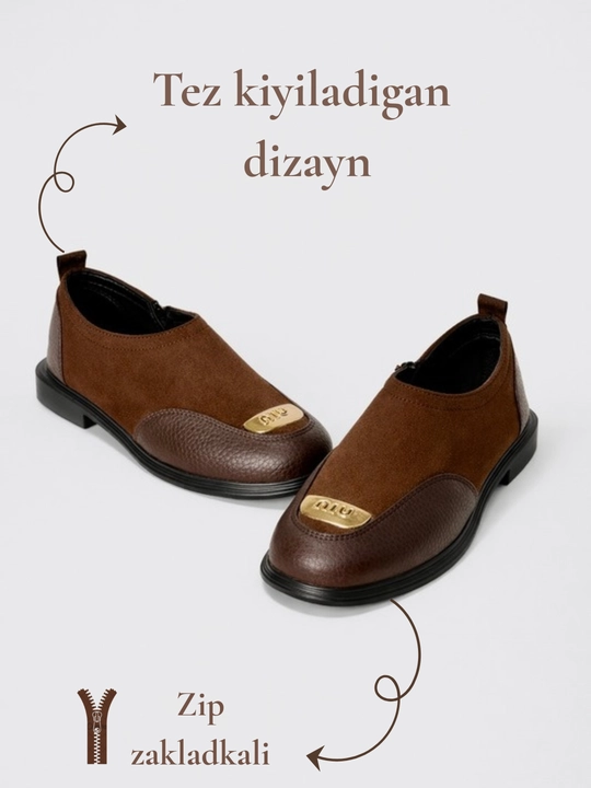 Ayollar zamokli tuflilari, zamonaviy tufli, lofer ko'rinishidagi oyoq kiyim, 37-40 o'lcham