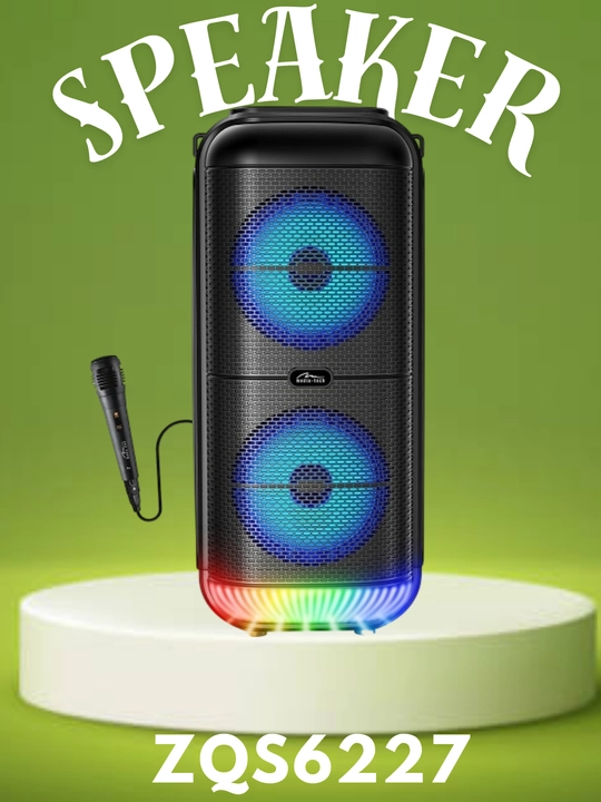 ZQS Katta Bluetooth simsiz karnay, karaoke, RGB yoritish, mikrofon va pult bilan - 