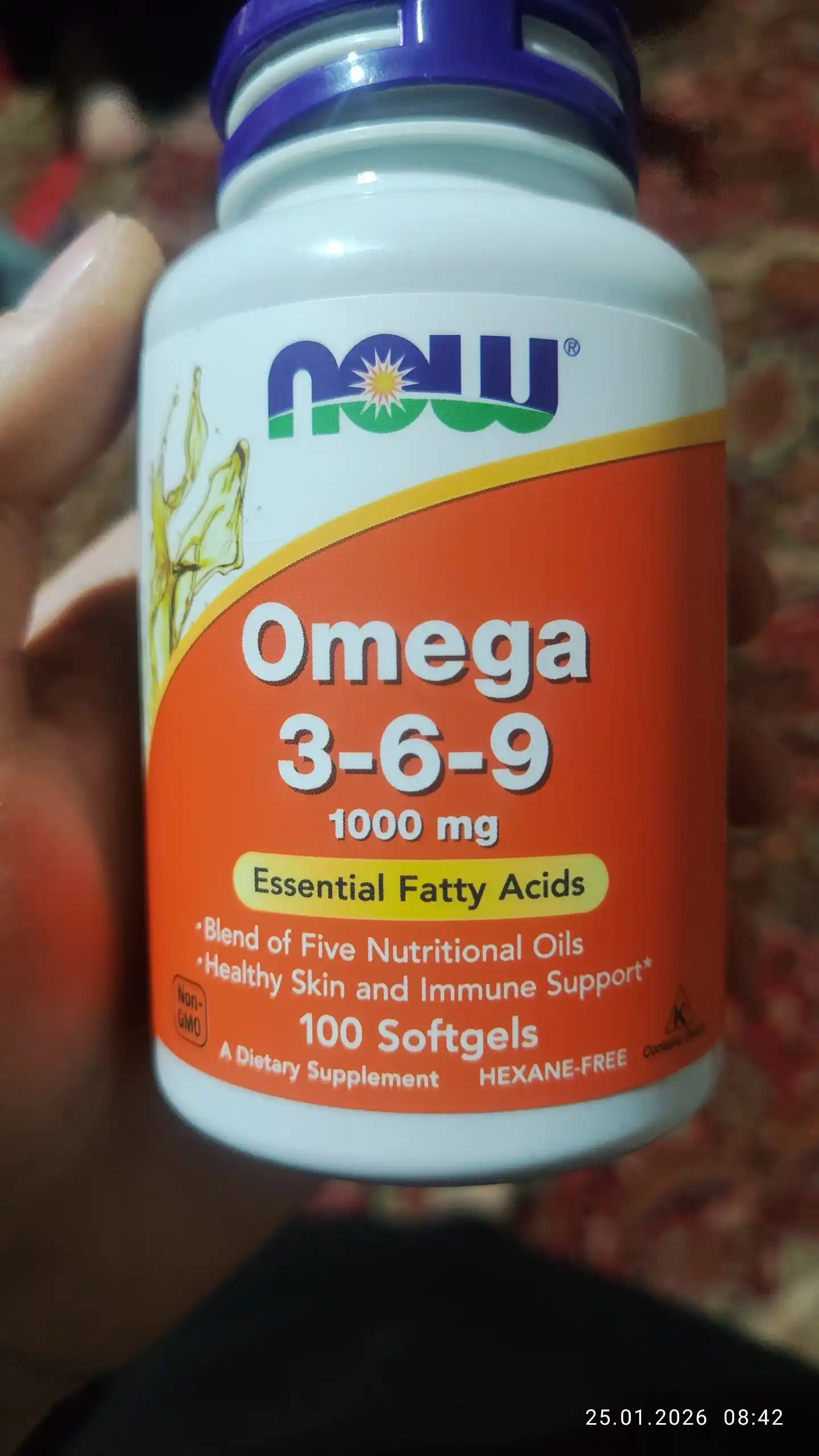 NOW Foods, Омега 3-6-9, 1000 мг, 100 капсул