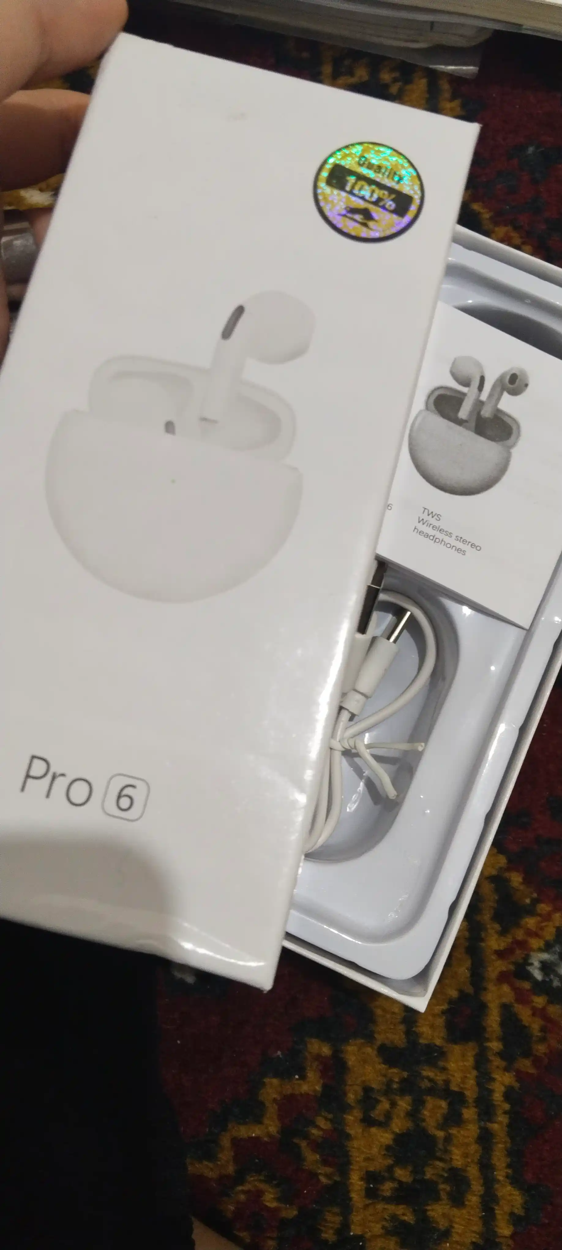 TWS Pro 5 simsiz quloqchinlari, mikrofonli, sensorli, barcha qurilmalar uchun