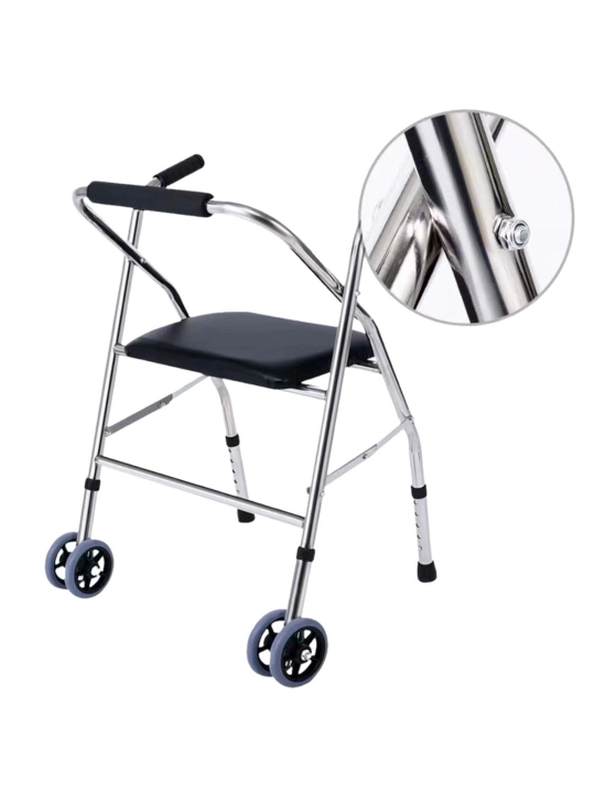 Складные ходунки для взрослых с колесами и сиденьем WW-14
