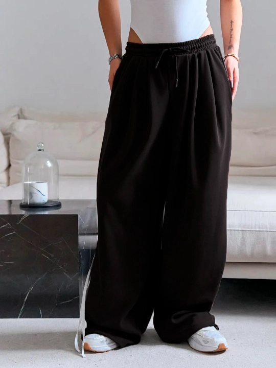 Ayollar keng sport shimi (oversize jogger), trikotaj shim, bahor-kuz