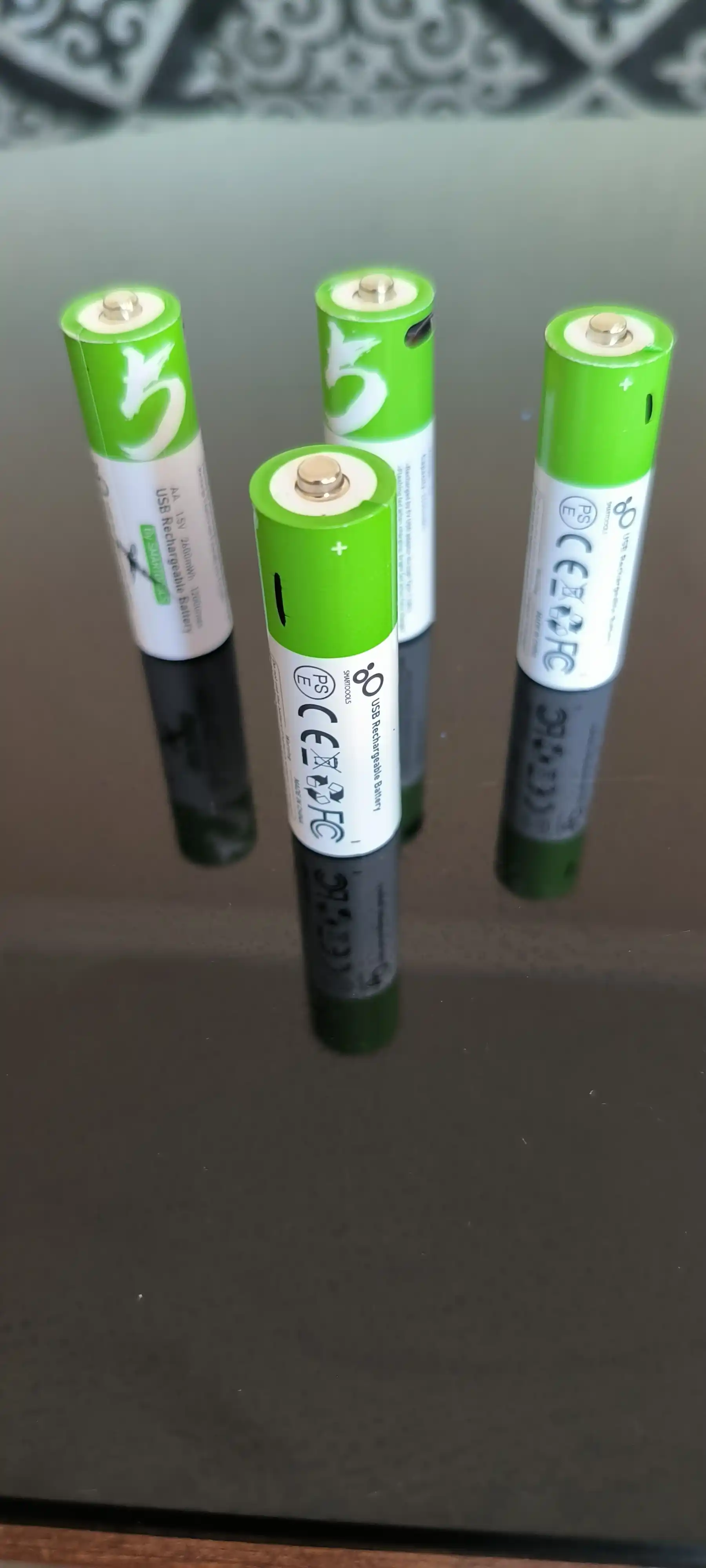 Qayta zaryadlanuvchi batareyalar AA/AAA, USB zaryadlovchi Type-C