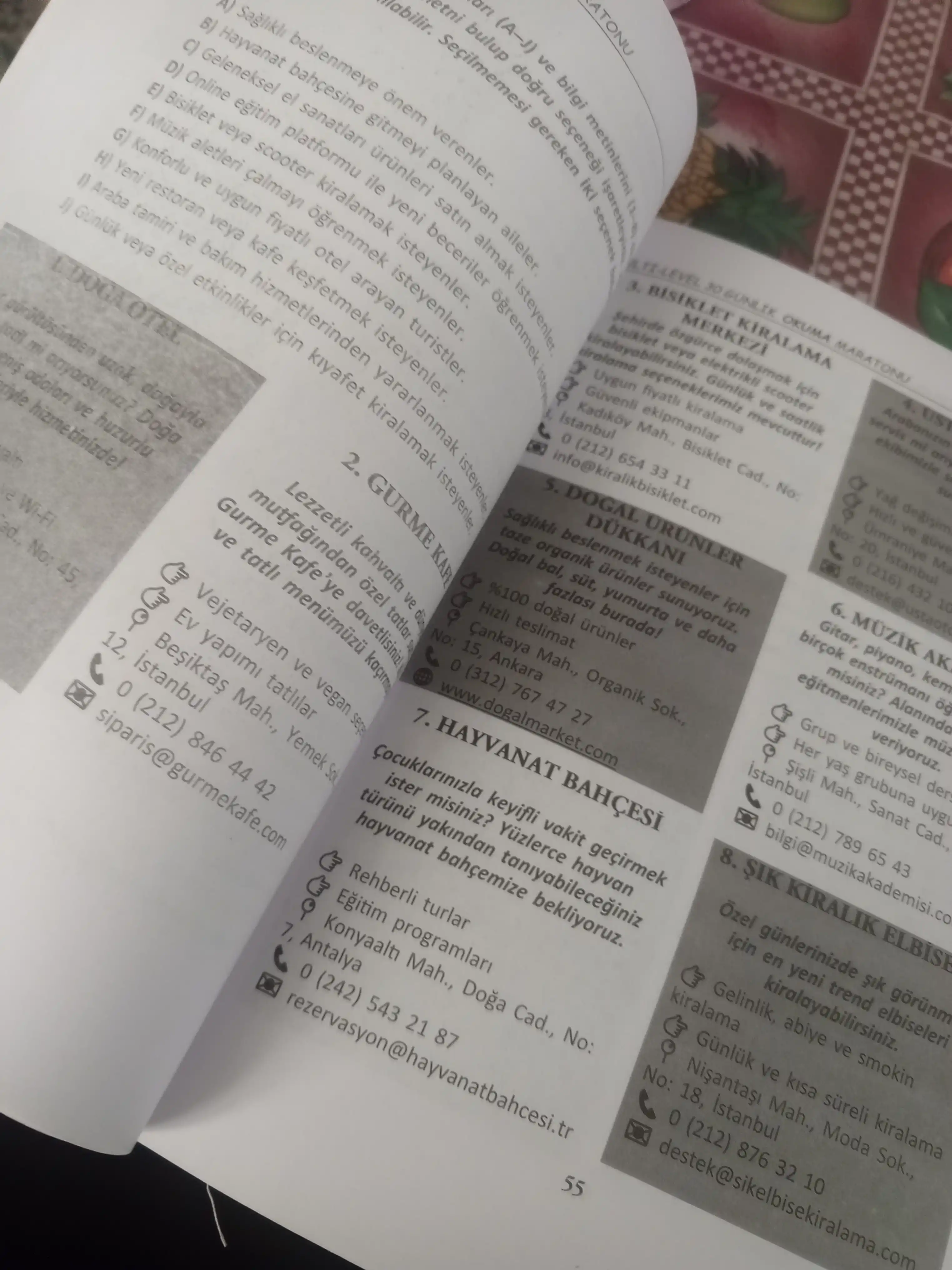 Multilevel 30 Günlük Okuma Maratonu, turk tili kitobi