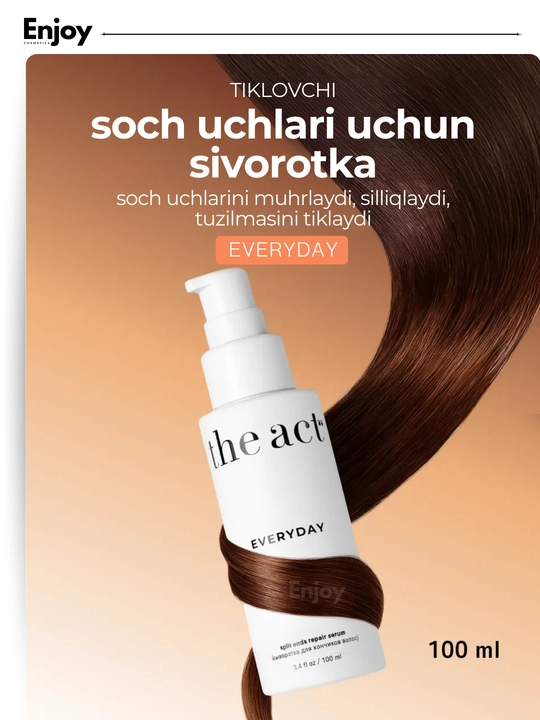 The Act Everyday soch uchlari uchun zardobi, tekislaydi, mustahkamlaydi va tiklaydi